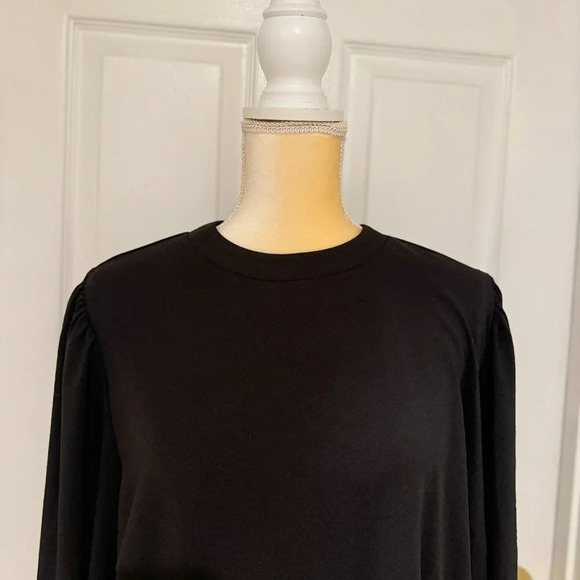 Universal Standard Crepe Jersey Capelet Blouse in Black - Picture 5 of 12
